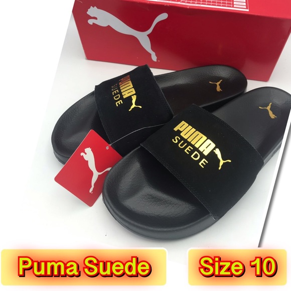 puma suede sliders